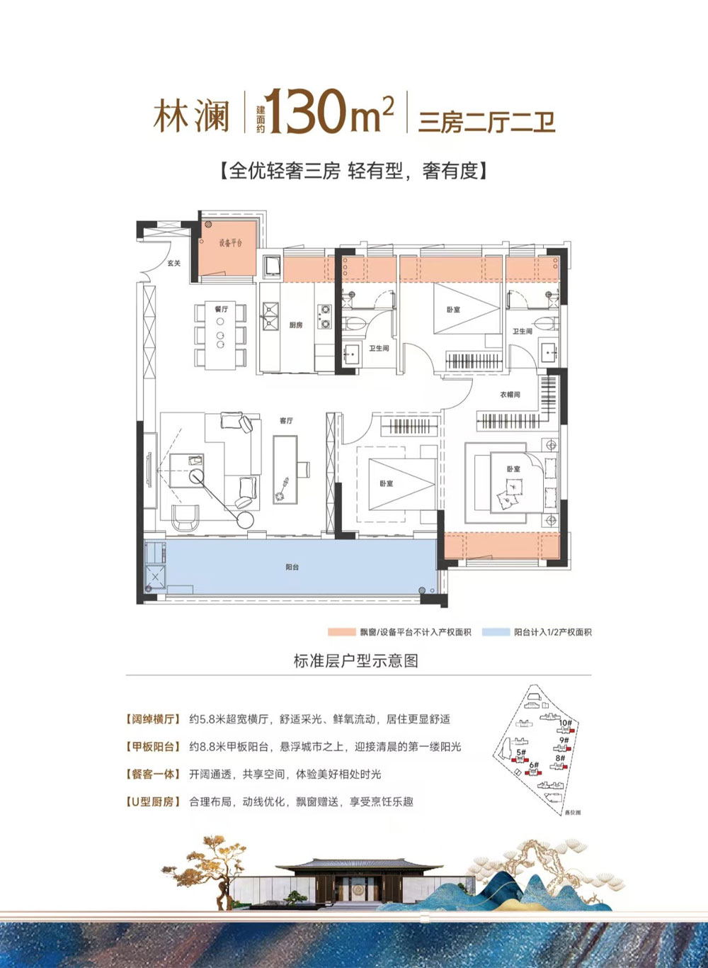 荆州沙市区公元御府林澜户型