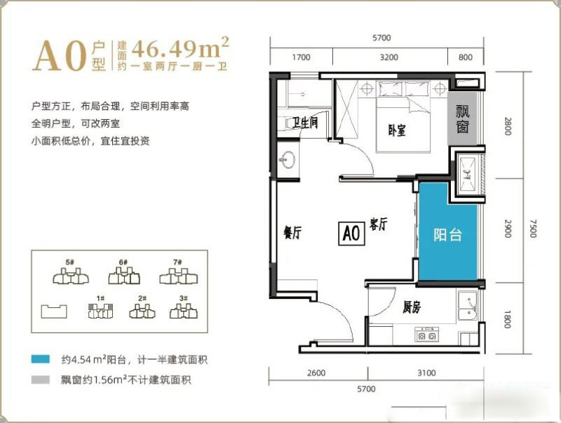 襄阳襄城区山水檀溪桂园A0户型
