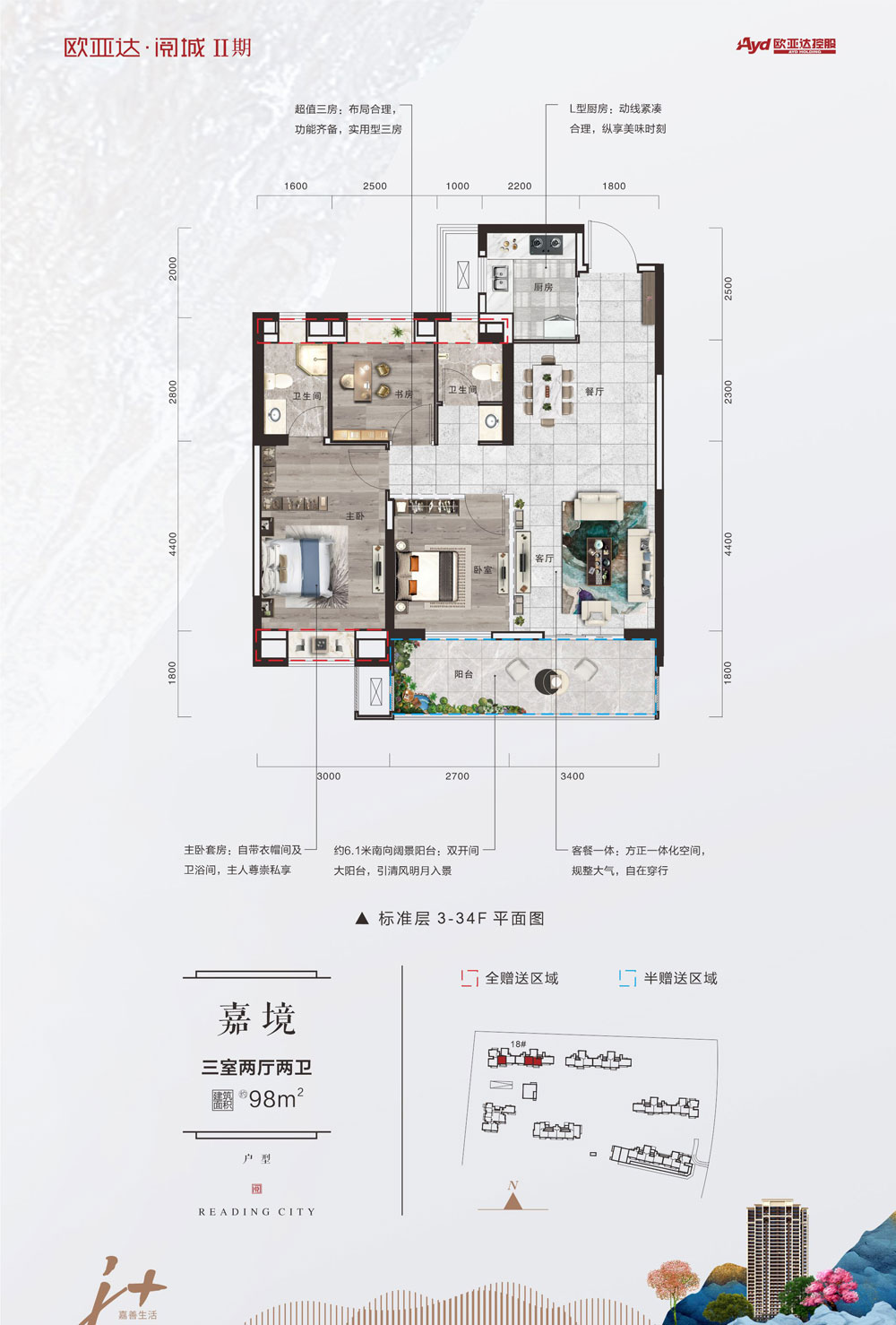荆州沙市区欧亚达阅城嘉境户型