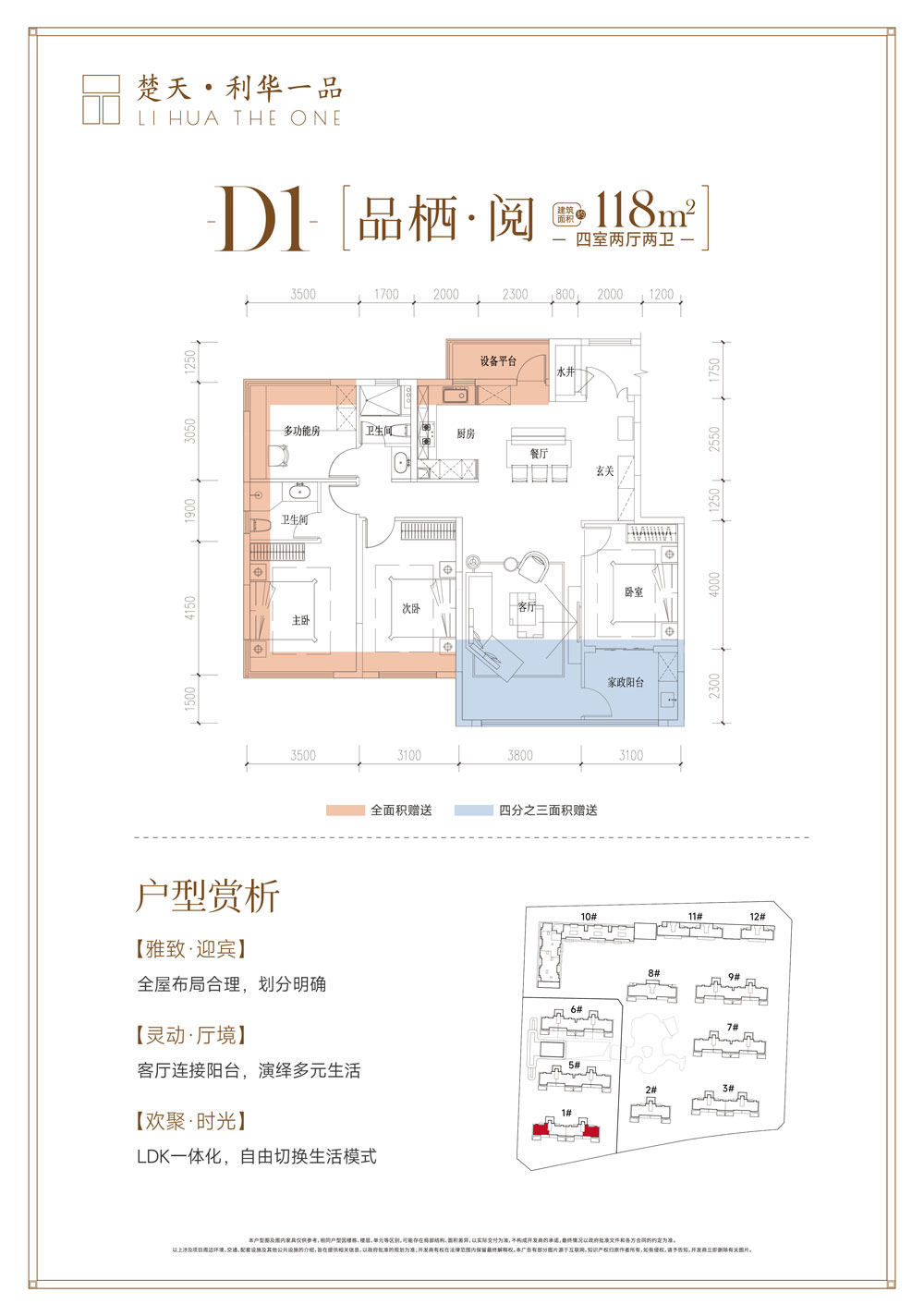 荆州沙市区楚天利华一品D1户型