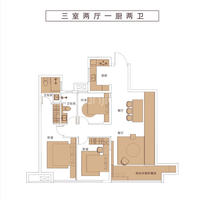 襄阳襄州区城果B户型