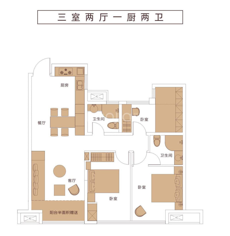 襄阳襄州区城果A户型