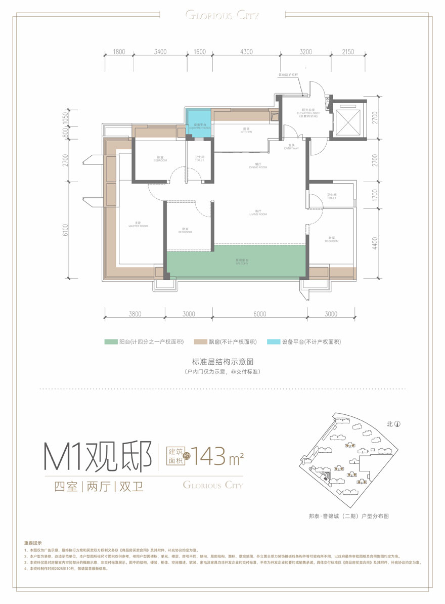 荆州沙市区邦泰誉锦城M1户型