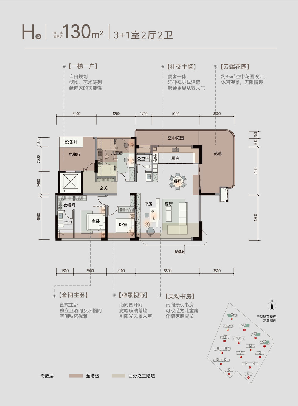 荆州沙市区东泰观云H奇户型