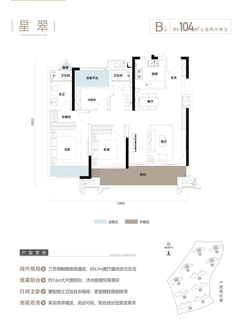 宜昌伍家岗区伍投璞境B104户型