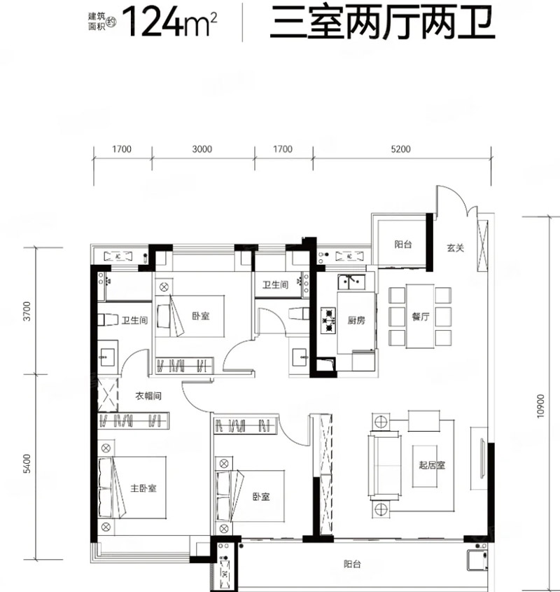 宜昌伍家岗区宝业沁园E124户型