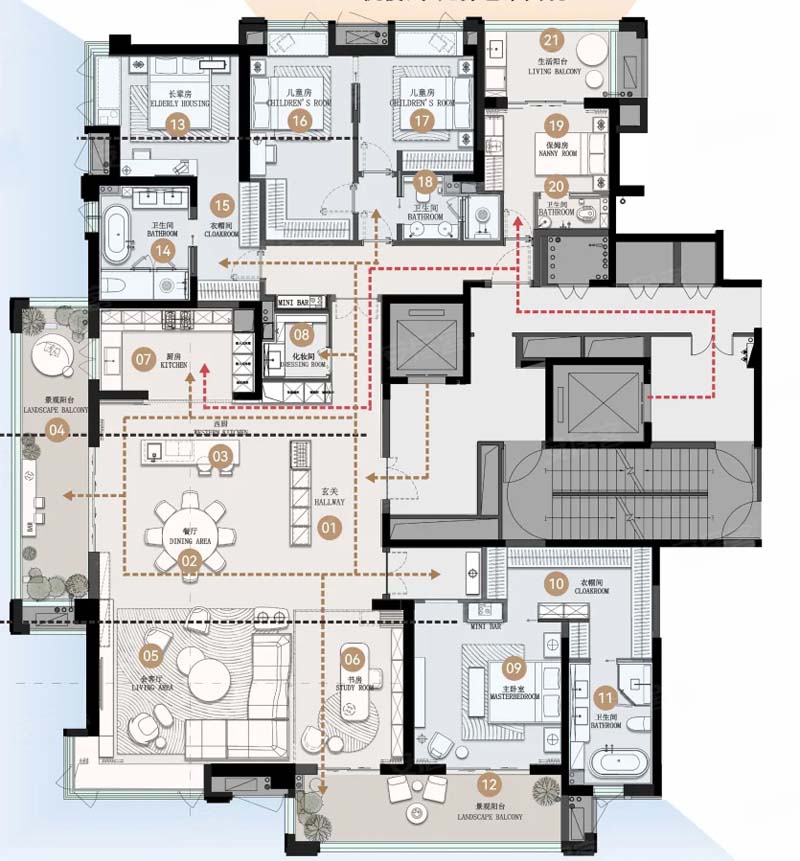宜昌西陵区中心紫宸府19A户型