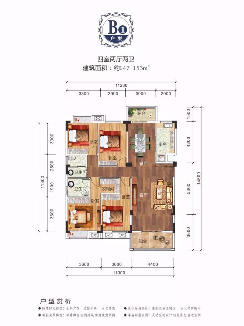 宜昌点军区映象江南B1户型