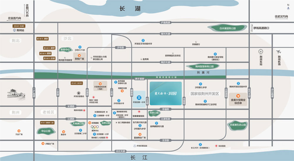 荆州沙市区楚天都市&middot;润园区位图