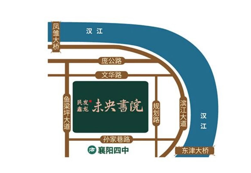 襄阳襄城区民发鑫龙未央书院区位图