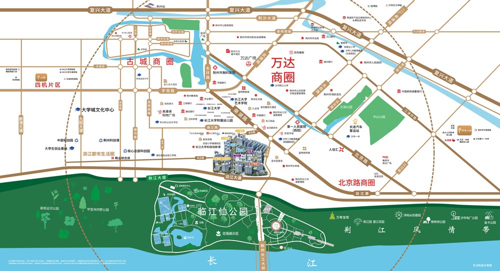 荆州荆州区世茂云筑滨江&middot;御江壹号区位图