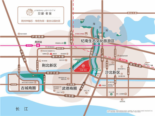 荆州荆州区景湖悦城区位图