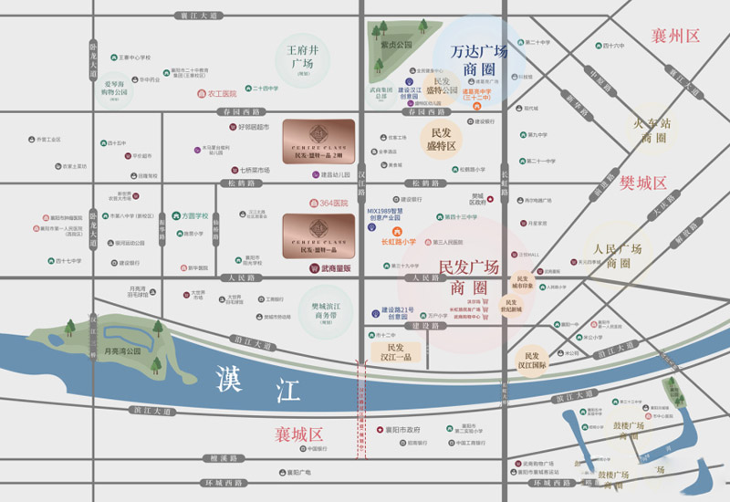 襄阳樊城区民发盛特一品区位图