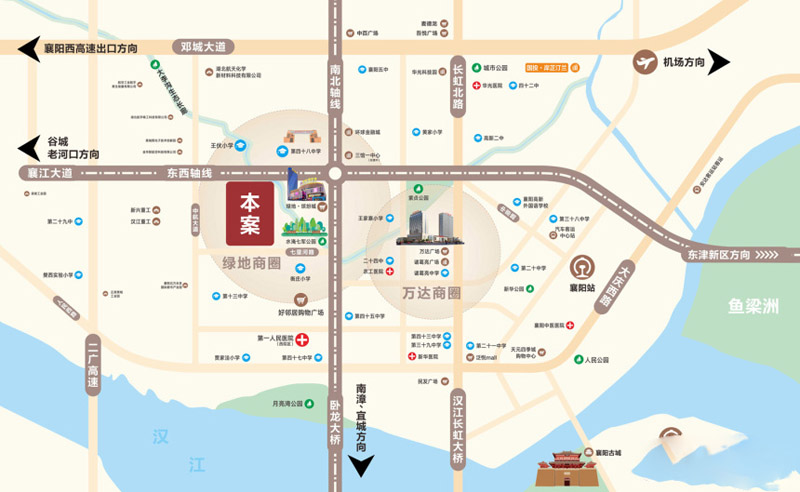 襄阳樊城区国投襄阳著区位图
