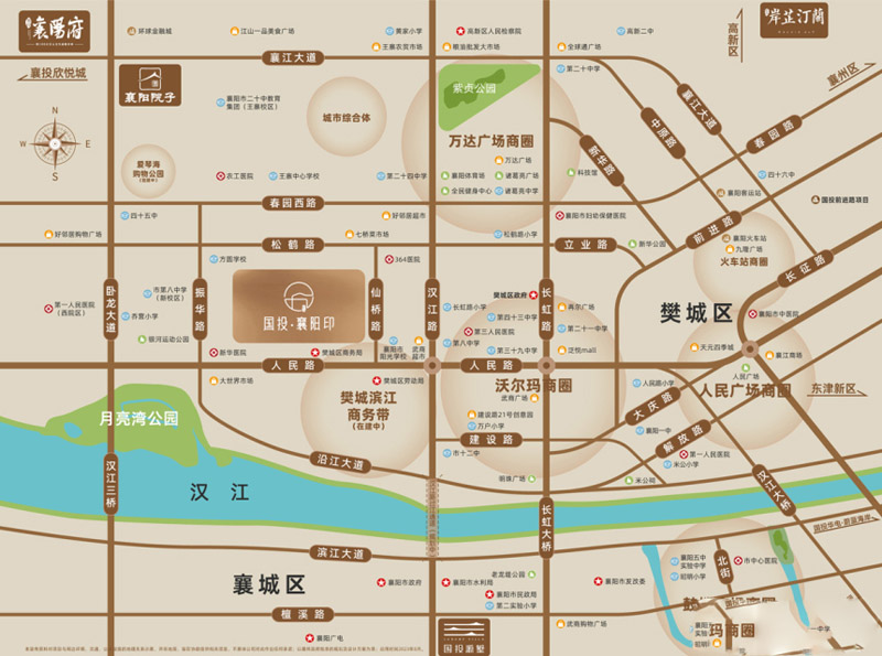 襄阳樊城区国投襄阳印区位图