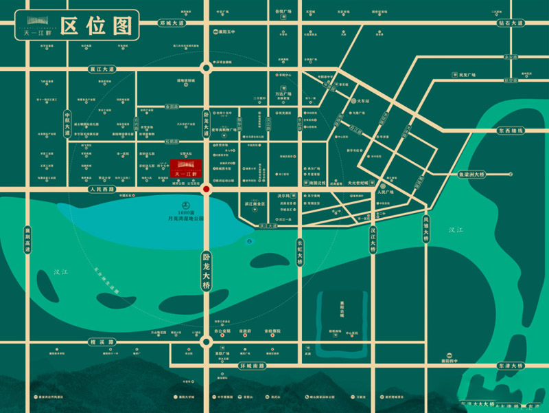 襄阳樊城区天一江畔区位图