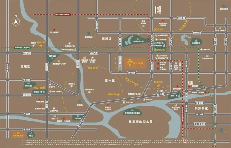 襄阳襄州区世茂云锦区位图