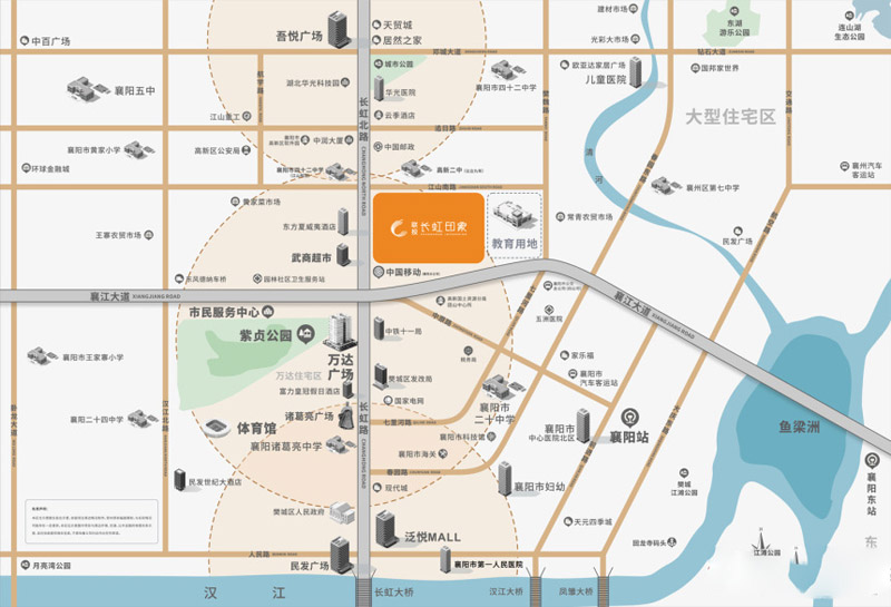 襄阳高新区联投长虹印象区位图