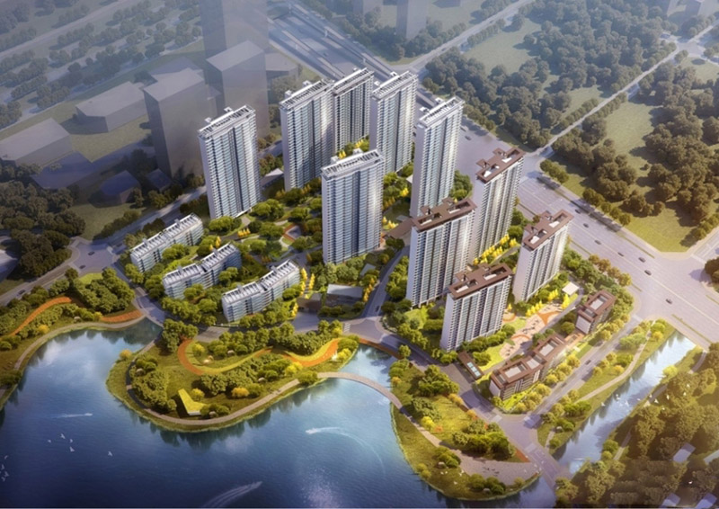 襄阳东津区颐和春晓实景图