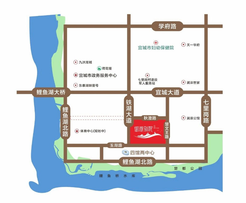 宜城市御湖别院区位图