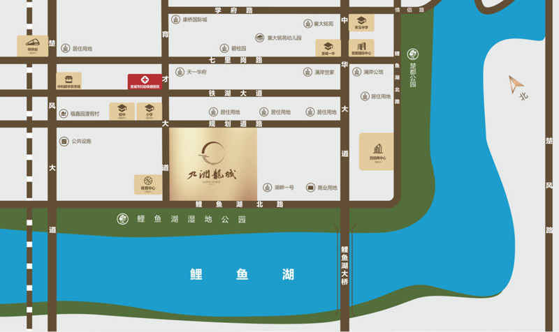 宜城市九洲龙城区位图