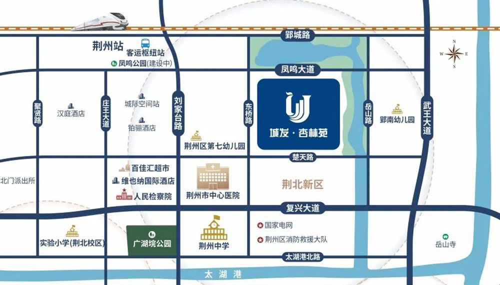 荆州荆州区城发杏林苑区位图
