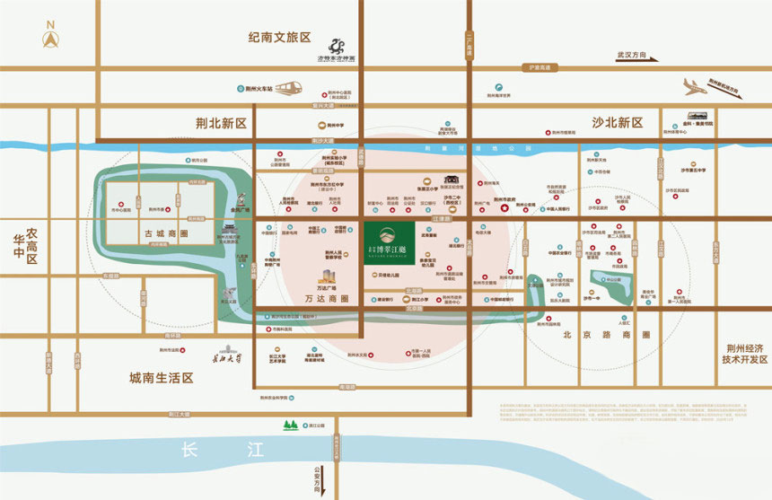 荆州沙市区金科中梁博翠江樾区位图