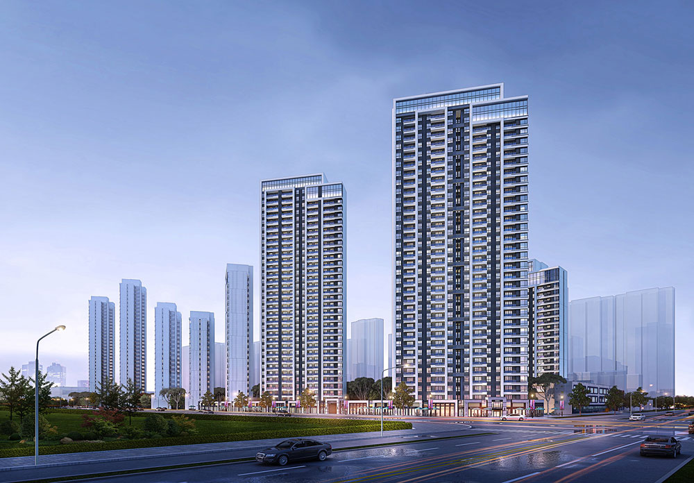 监利市信达江城壹景效果图