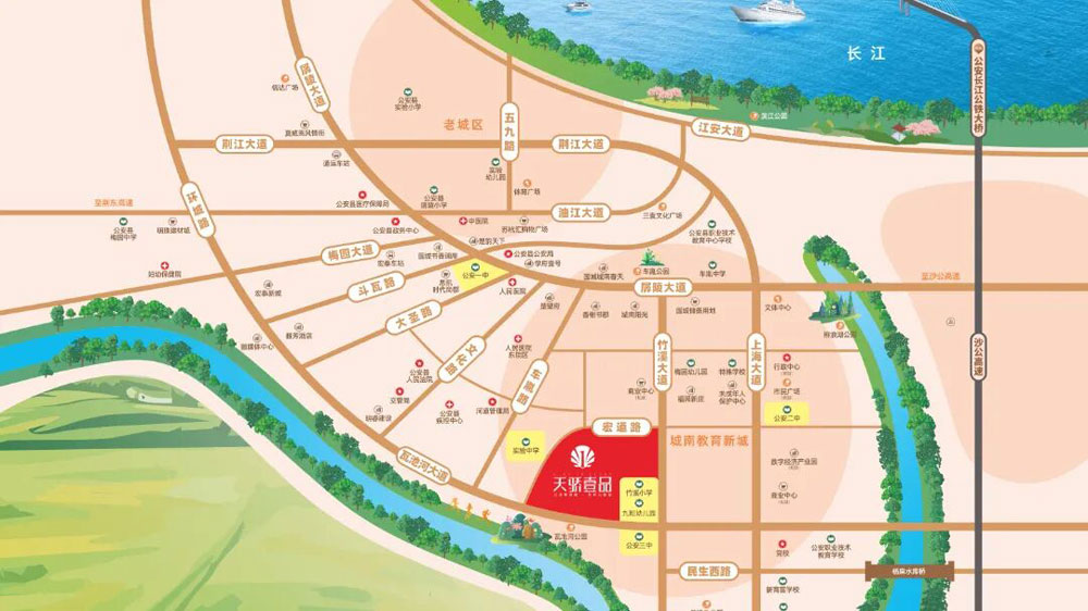 公安县天骄壹品区位图