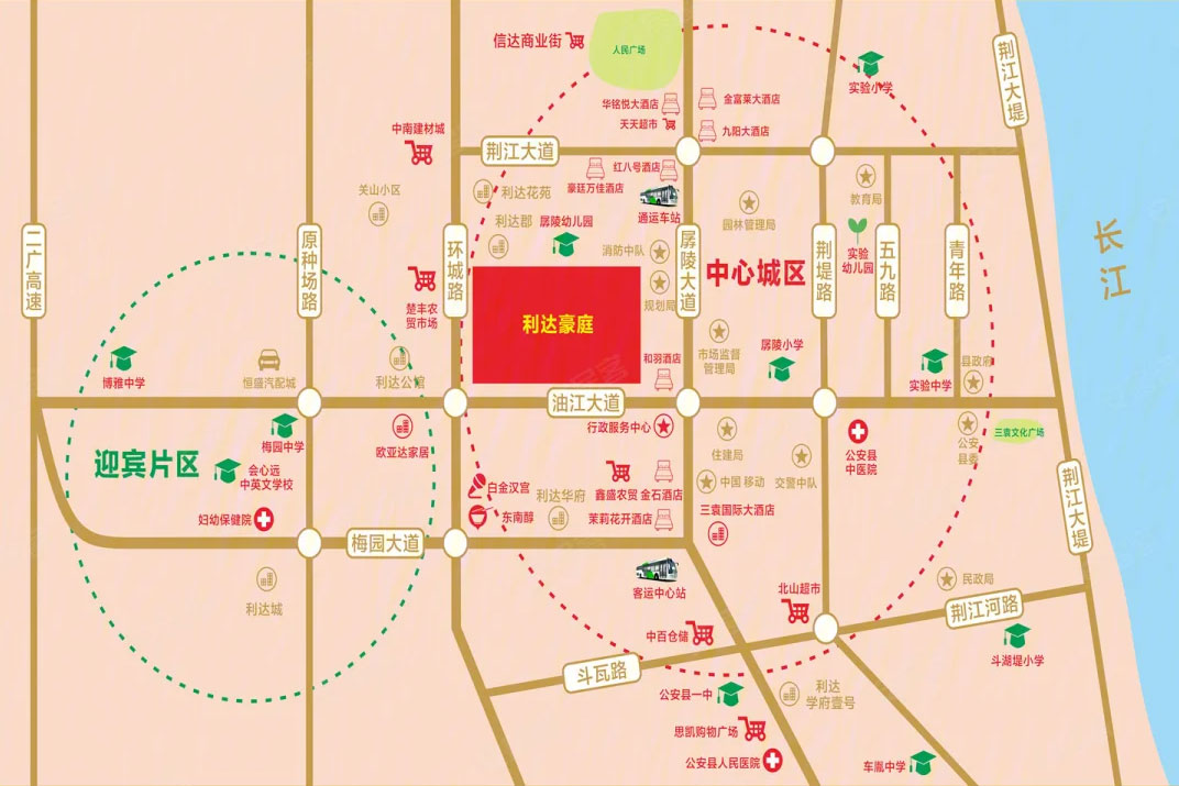公安县利达豪庭区位图