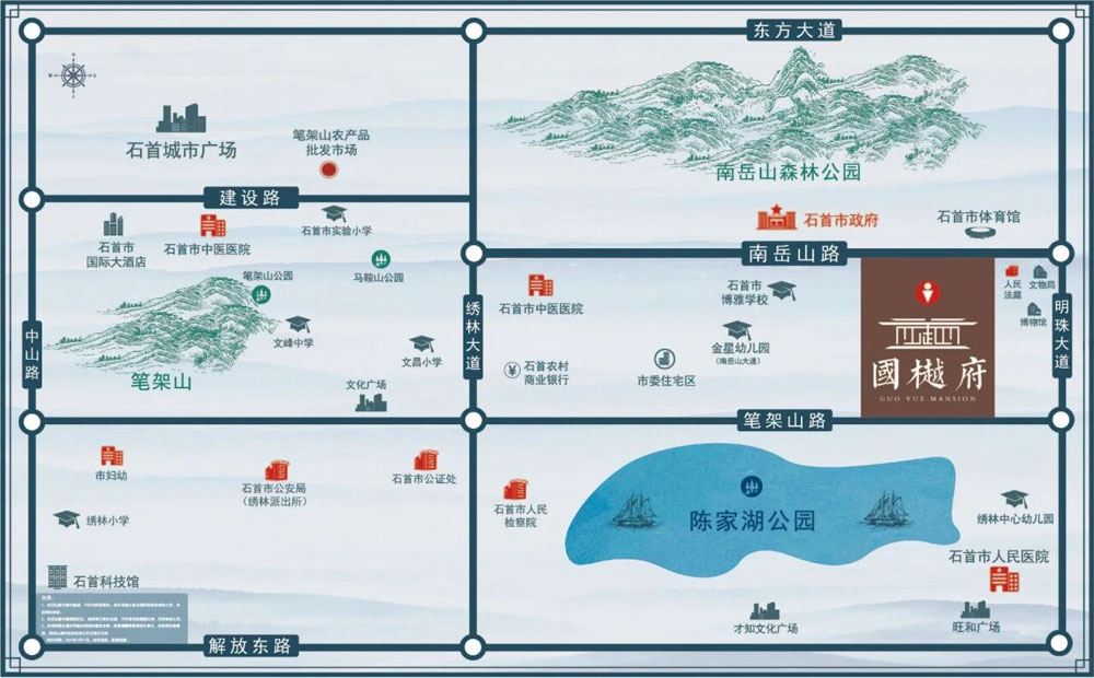 石首市国樾府区位图