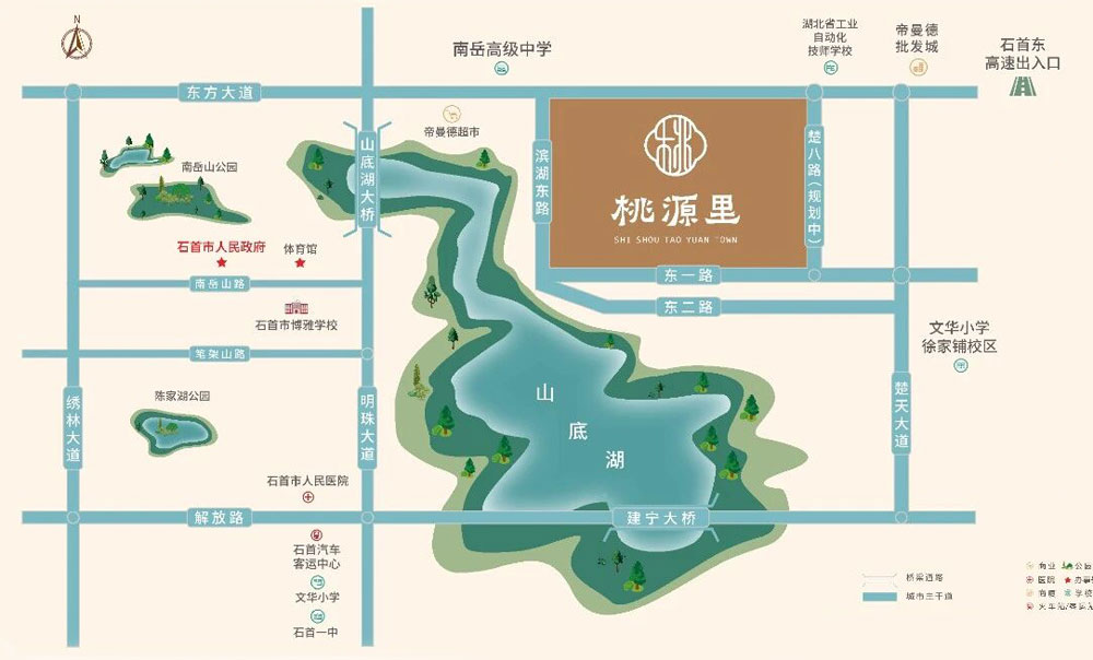 石首市桃源里区位图