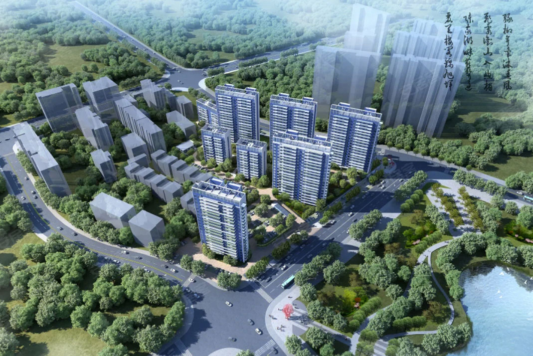 石首市丽天湖畔实景图