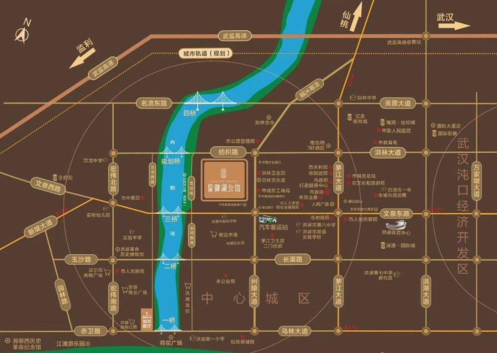 洪湖市御湖公馆区位图