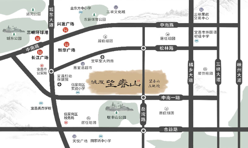 宜昌伍家岗区望春山区位图