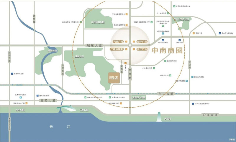 宜昌伍家岗区御江云庐区位图