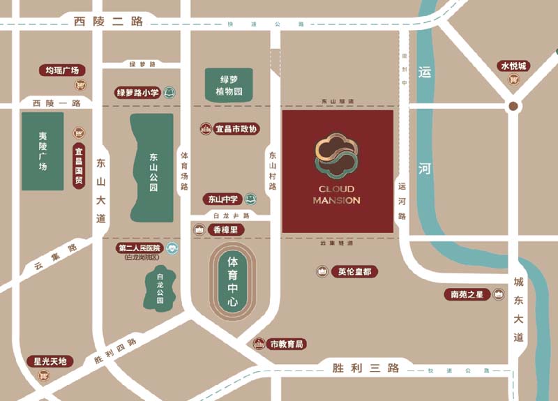 宜昌西陵区西城云著区位图