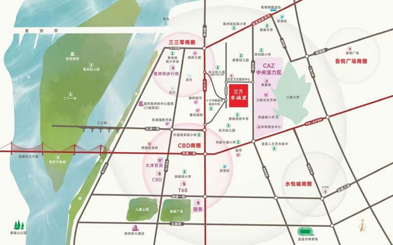 宜昌西陵区常湾幸福里 区位图