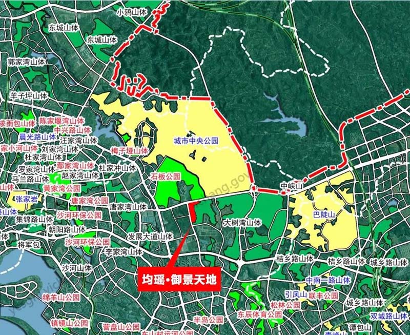 宜昌西陵区御景天地二期区位图