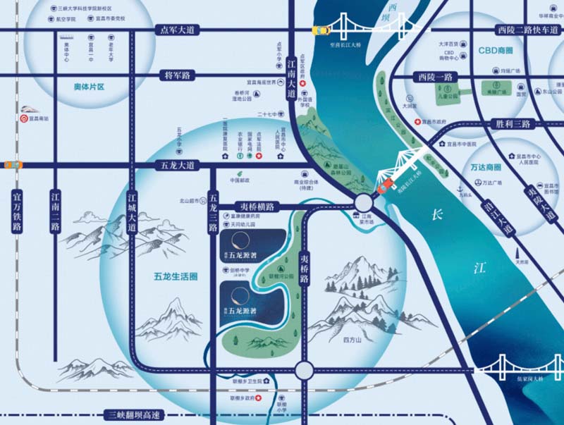 宜昌点军区高投五龙源著区位图
