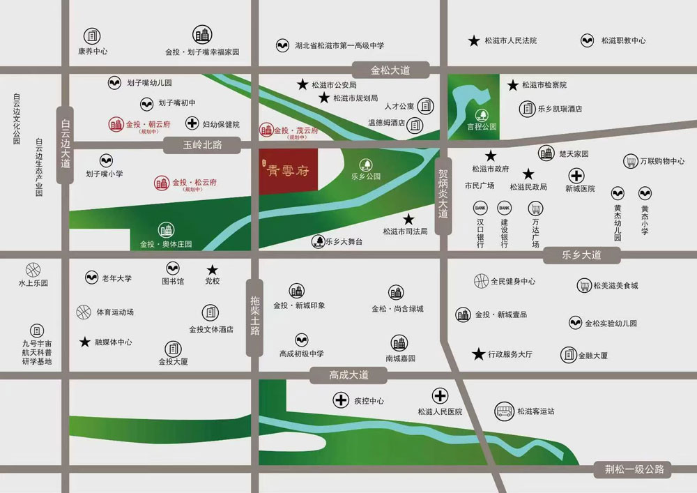 松滋市金投&middot;青云府区位图